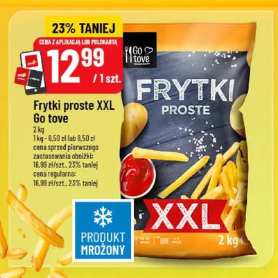 Frytki proste XXL Go tove promocja w POLOmarket