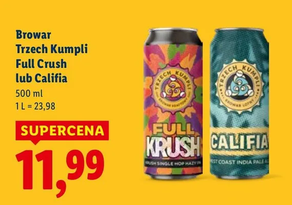 Piwo Browar Trzech Kumpli Full Crush  promocja w Lidl