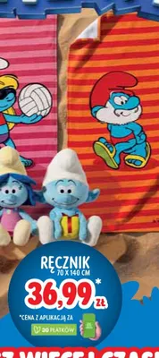 Ręcznik Smerfy promocja w Stokrotka