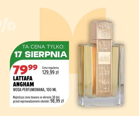 Woda perfumowana Lattafa Angham promocja w Drogerie Natura