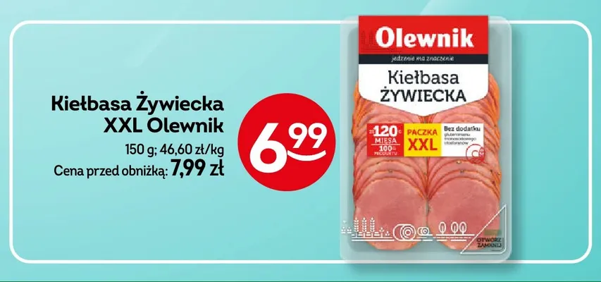 Kiełbasa żywiecka XXL Olewnik promocja w Żabka