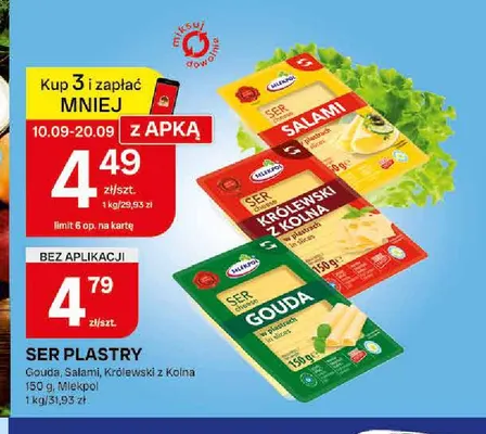 Ser w plastrach Królewski z Kolna Mlekpol promocja w Chorten