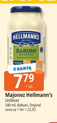 Majonez Hellmann's Orginal promocja w Leclerc