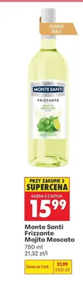 Wino Monte Santi Frizzante Mojito Moscato słodkie białe promocja w Biedronka