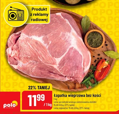Łopatka wieprzowa bez kości promocja w POLOmarket