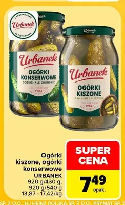 Ogórki kiszone Urbanek promocja w Carrefour Market