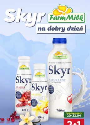 Jogurt pitny Skyr wanilia promocja w Stokrotka