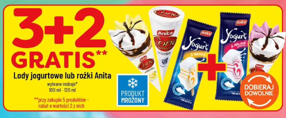Lody rożki Anita promocja w POLOmarket