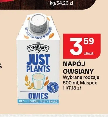 Napój owsiany Tymbark Just Plants promocja w Chorten