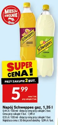 Napój Schweppes gaz promocja w Twój Market