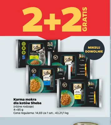 Karma mokra dla kotów Sheba 4-pak promocja w Netto