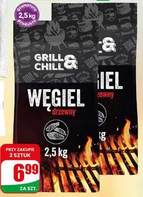 Węgiel drzewny Grill & Chill promocja w Dino