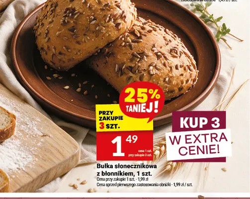 Bułka słonecznikowa z błonnikiem Białecki promocja w Twój Market