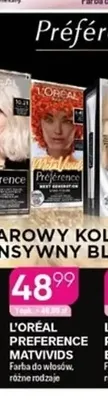 Farba do włosów L'Oréal Préférence Matvivids promocja w Drogerie Koliber