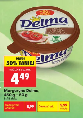 Margaryna Delma promocja w Biedronka