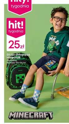 Bluza chłopięca Minecraft promocja w Pepco