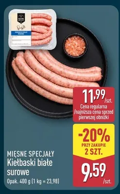 Kiełbasa biała promocja w Aldi