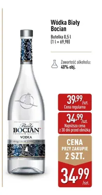 Wódka Biały Bocian promocja w Aldi