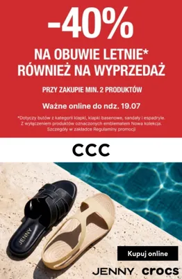 Klapki damskie Jenny promocja w CCC