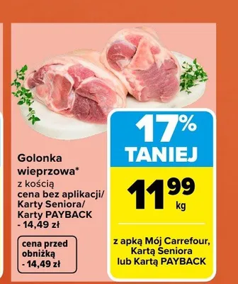 Golonka wieprzowa z kością promocja w Carrefour Market