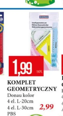 Komplet geometryczny Donau 4 el. L-20 cm promocja w Leclerc