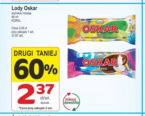 Lody Oskar Lime Koral promocja w Marketvita