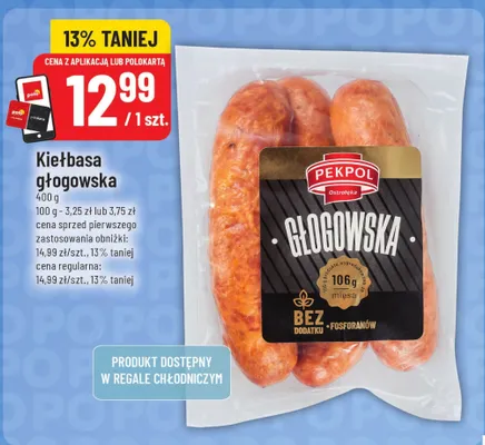 Kiełbasa głogowska Pekpol promocja w POLOmarket