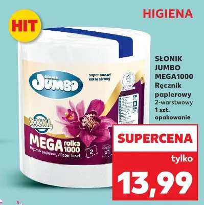 Ręcznik papierowy 2-warstwowy promocja w Kaufland