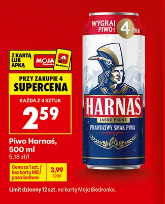 Piwo Harnaś promocja w Biedronka