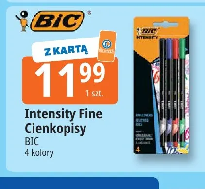 Cienkopisy Intensity Fine BIC promocja w Leclerc