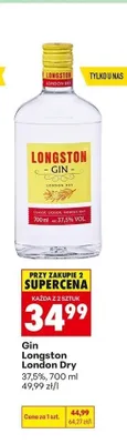 Gin Longston London Dry promocja w Biedronka