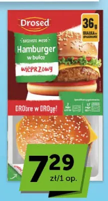Hamburger w bułce wieprzowy Drosed promocja w Euro Sklep