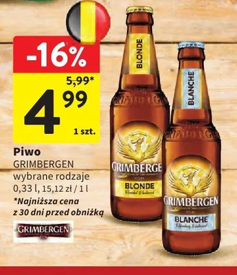 Piwo Grimbergen Blonde promocja w Intermarche