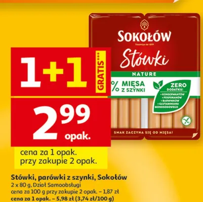 Stówki, parówki z szynki promocja w Auchan