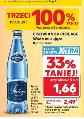 Woda musująca Cisowianka Perlage promocja w Kaufland