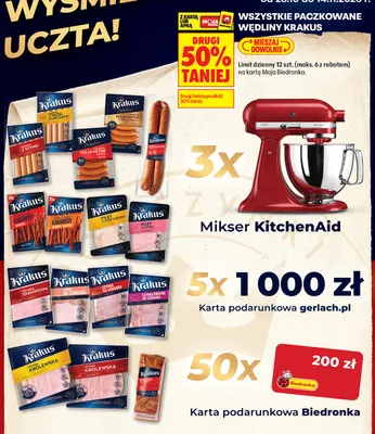 Szynka królewska wieprzowa Krakus promocja w Biedronka