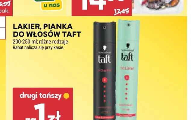 Pianka do włosów Taft promocja w Stokrotka
