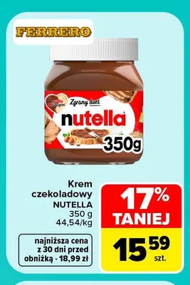 Krem czekoladowy Nutella promocja w Carrefour Market