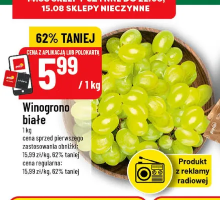Winogrono białe promocja w POLOmarket
