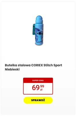 Butelka stalowa Coriex Stitch Sport Niebieski promocja w Media Expert