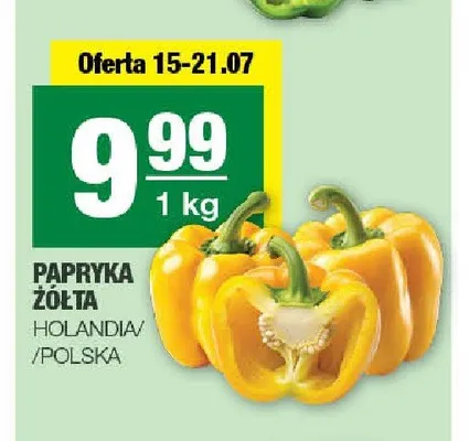 Papryka żółta Holandia Polska promocja w SPAR