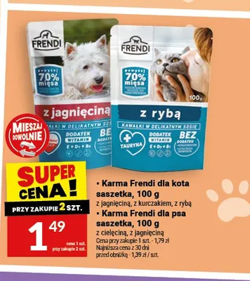 Karma dla kota Frendi saszetka z kurczakiem promocja w Twój Market
