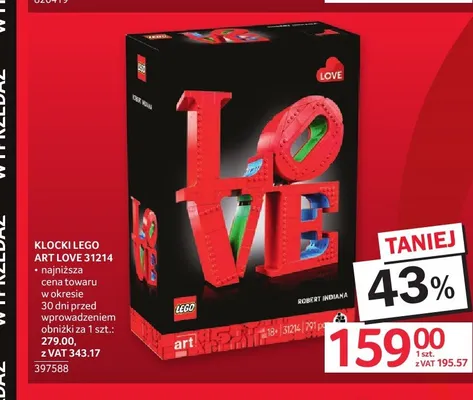 Klocki LEGO Art Love 31214 promocja w Selgros