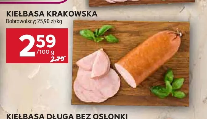 Kiełbasa Krakowska Dobrowolscy promocja w Stokrotka