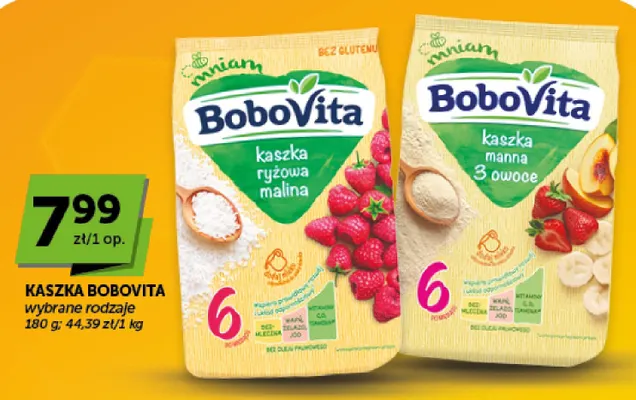 Kaszka ryżowa malina BoboVita promocja w Groszek
