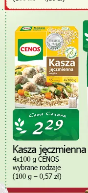 Kasza jęczmienna Cenos promocja w CEZAR Delikatesy
