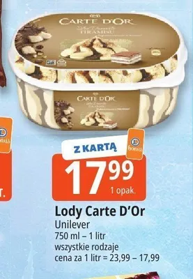 Lody Carte D'Or promocja w Leclerc
