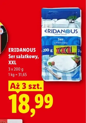 Ser sałatkowy XXL 3-pak Eridanous promocja w Lidl