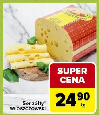 Ser żółty Włoszczowski promocja w Carrefour Express