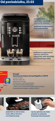 Automatyczny ekspres do kawy Magnifica S 1450 W promocja w Lidl